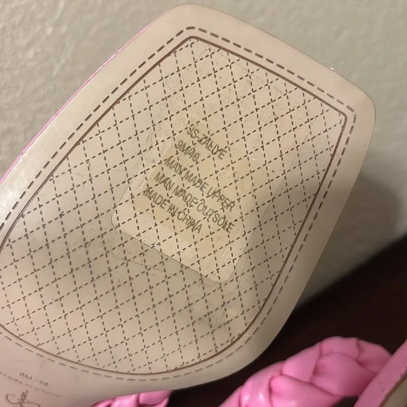 Jessica Simpson Barbie Core Pink Thong Heels Sz 9 - Picture 6 of 10